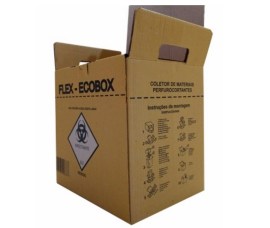 Caixa Coletora (Papelão) Perfuro Cortante - 13 Litros - Ecobox